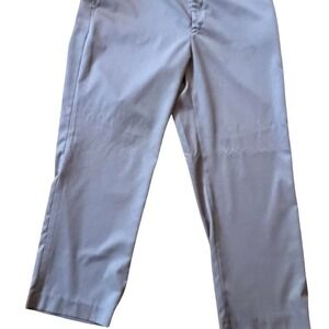 Saddlebred Gray Straight Leg Dress Chino Pants Mens 34x31